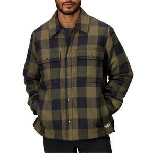 Marmot Ridgefield Heavyweight Sherpa Lined Flannel Shirt Jacket Men's Large READ